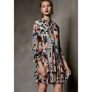 Alice + Olivia Moran Tiered Floral A-Line Dress XS
